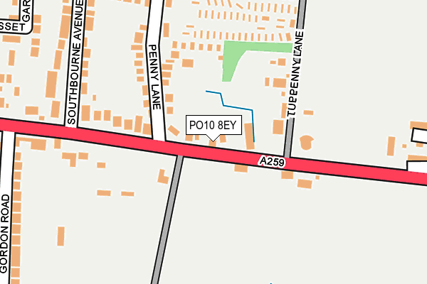 PO10 8EY map - OS OpenMap – Local (Ordnance Survey)