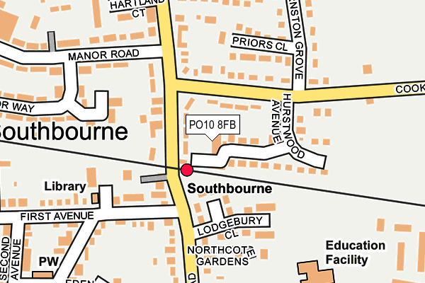 PO10 8FB map - OS OpenMap – Local (Ordnance Survey)