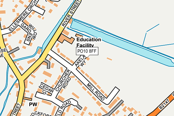 PO10 8FF map - OS OpenMap – Local (Ordnance Survey)