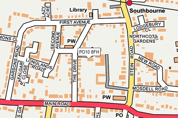 PO10 8FH map - OS OpenMap – Local (Ordnance Survey)