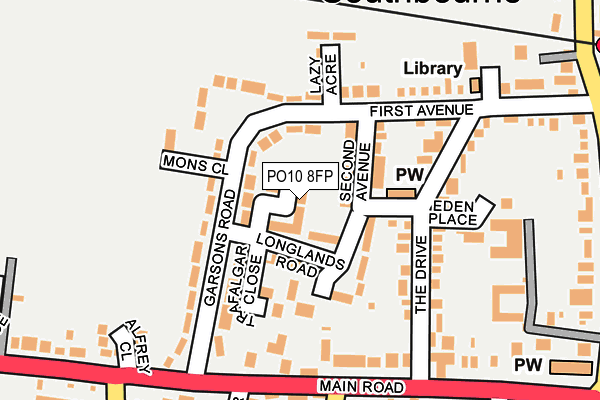 PO10 8FP map - OS OpenMap – Local (Ordnance Survey)