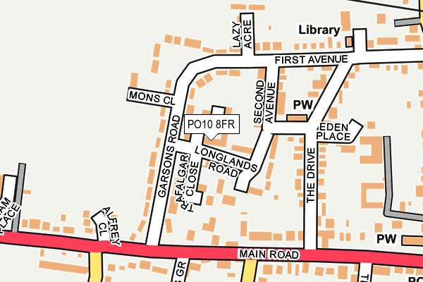 PO10 8FR map - OS OpenMap – Local (Ordnance Survey)