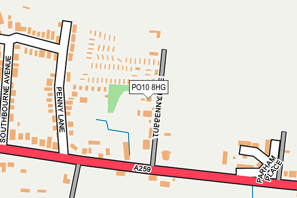 PO10 8HG map - OS OpenMap – Local (Ordnance Survey)