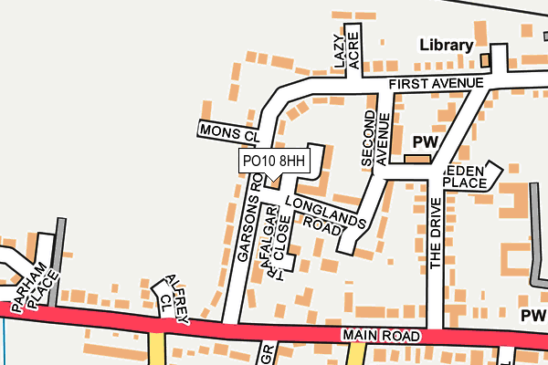 PO10 8HH map - OS OpenMap – Local (Ordnance Survey)