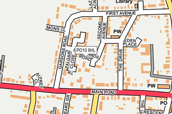 PO10 8HL map - OS OpenMap – Local (Ordnance Survey)