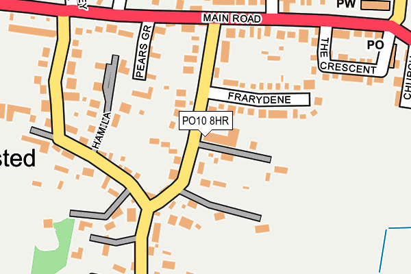 PO10 8HR map - OS OpenMap – Local (Ordnance Survey)