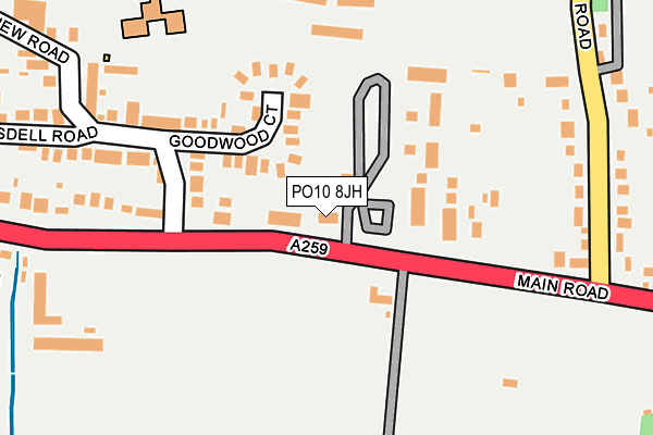 PO10 8JH map - OS OpenMap – Local (Ordnance Survey)