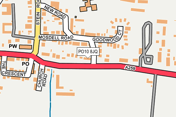 PO10 8JQ map - OS OpenMap – Local (Ordnance Survey)