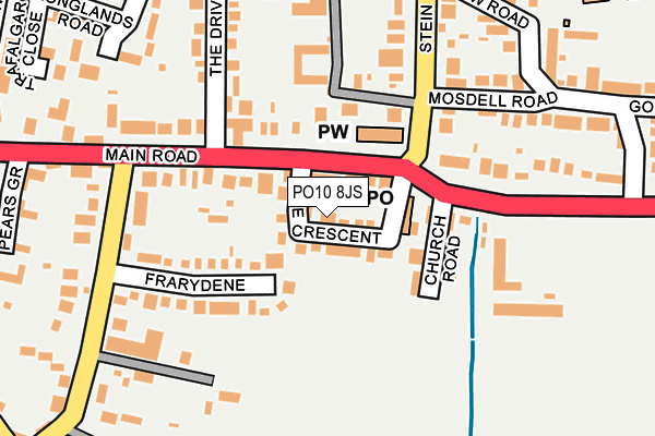 PO10 8JS map - OS OpenMap – Local (Ordnance Survey)