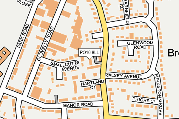 PO10 8LL map - OS OpenMap – Local (Ordnance Survey)