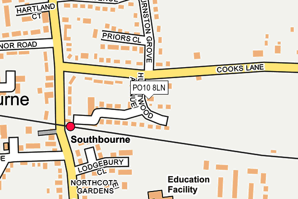 PO10 8LN map - OS OpenMap – Local (Ordnance Survey)