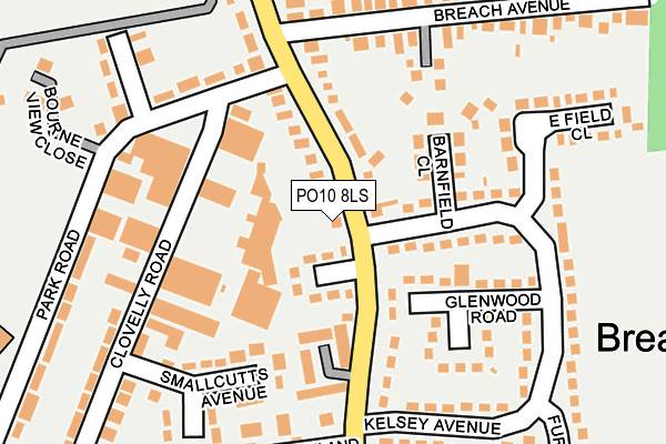 PO10 8LS map - OS OpenMap – Local (Ordnance Survey)