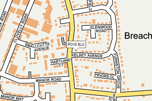 PO10 8LU map - OS OpenMap – Local (Ordnance Survey)