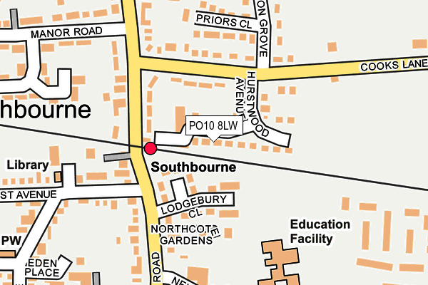 PO10 8LW map - OS OpenMap – Local (Ordnance Survey)