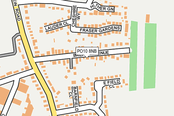 PO10 8NB map - OS OpenMap – Local (Ordnance Survey)