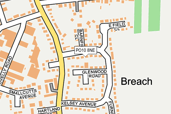 PO10 8NE map - OS OpenMap – Local (Ordnance Survey)