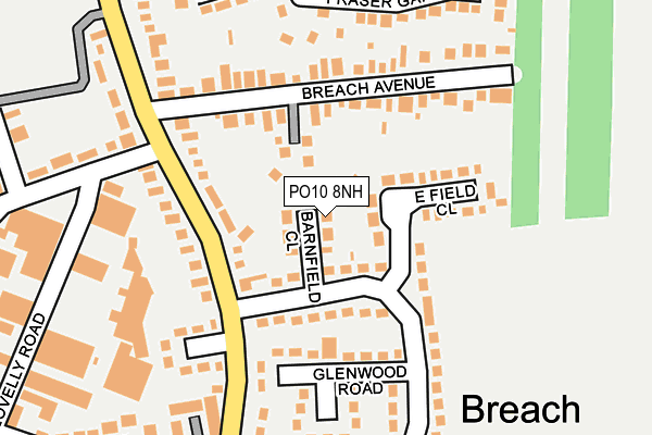 PO10 8NH map - OS OpenMap – Local (Ordnance Survey)