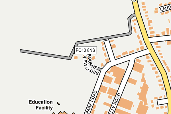 PO10 8NS map - OS OpenMap – Local (Ordnance Survey)