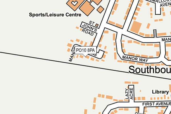 PO10 8PA map - OS OpenMap – Local (Ordnance Survey)