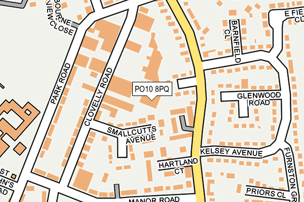 PO10 8PQ map - OS OpenMap – Local (Ordnance Survey)