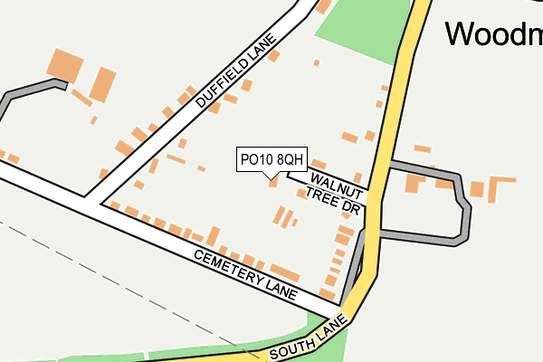 PO10 8QH map - OS OpenMap – Local (Ordnance Survey)