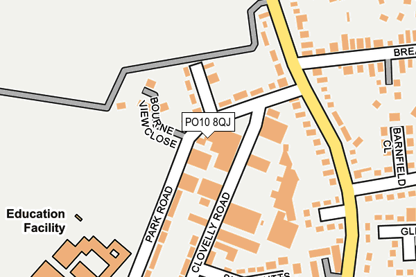 PO10 8QJ map - OS OpenMap – Local (Ordnance Survey)