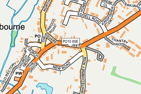 PO10 8SE map - OS OpenMap – Local (Ordnance Survey)