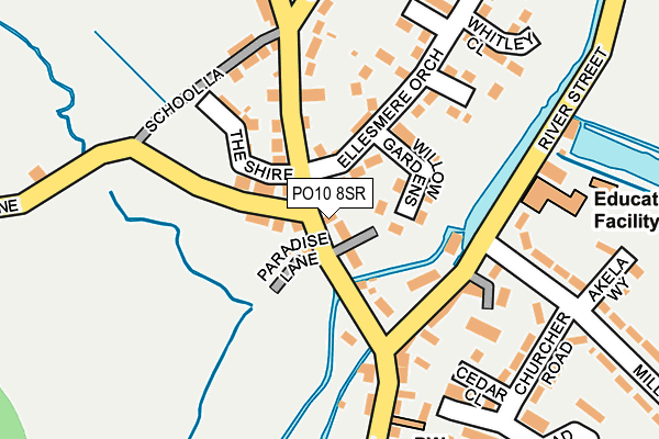 PO10 8SR map - OS OpenMap – Local (Ordnance Survey)