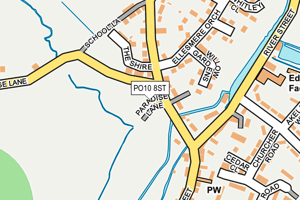 PO10 8ST map - OS OpenMap – Local (Ordnance Survey)
