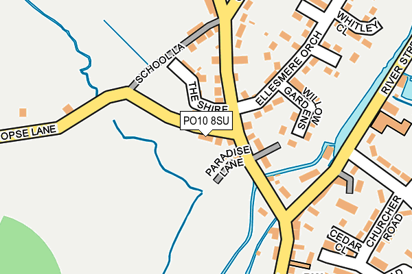 PO10 8SU map - OS OpenMap – Local (Ordnance Survey)