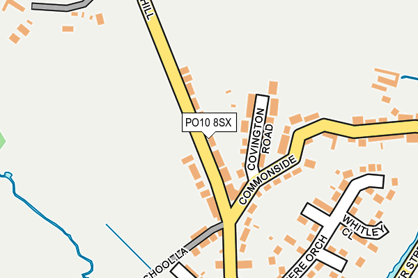 PO10 8SX map - OS OpenMap – Local (Ordnance Survey)