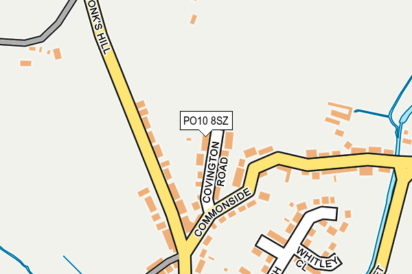 PO10 8SZ map - OS OpenMap – Local (Ordnance Survey)