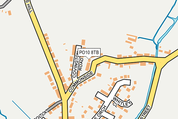 PO10 8TB map - OS OpenMap – Local (Ordnance Survey)