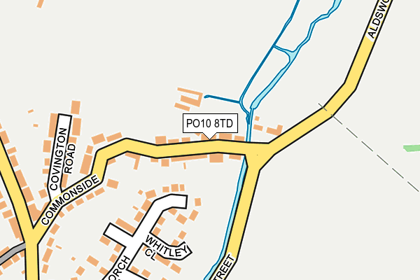PO10 8TD map - OS OpenMap – Local (Ordnance Survey)