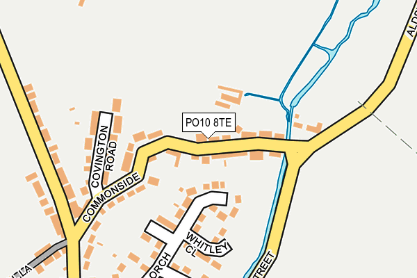 PO10 8TE map - OS OpenMap – Local (Ordnance Survey)