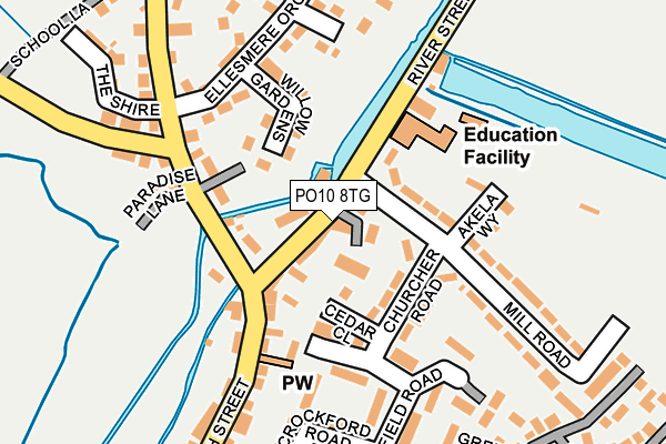 PO10 8TG map - OS OpenMap – Local (Ordnance Survey)