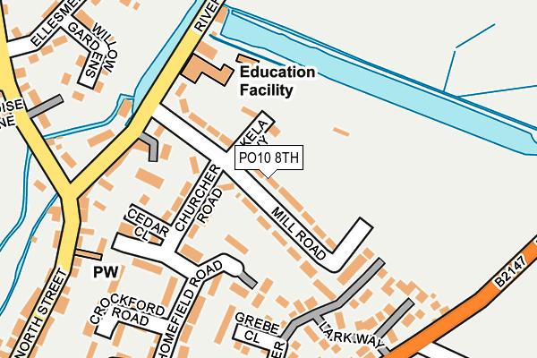 PO10 8TH map - OS OpenMap – Local (Ordnance Survey)