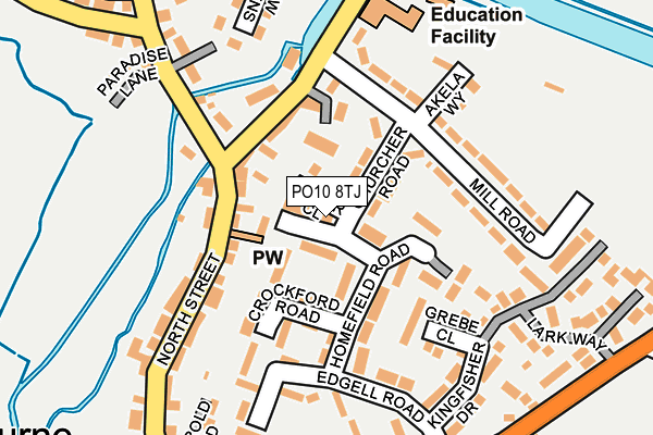 PO10 8TJ map - OS OpenMap – Local (Ordnance Survey)