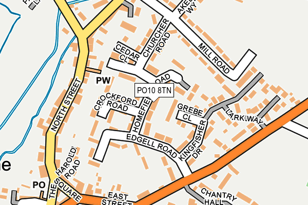 PO10 8TN map - OS OpenMap – Local (Ordnance Survey)