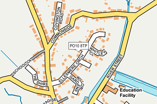 PO10 8TP map - OS OpenMap – Local (Ordnance Survey)