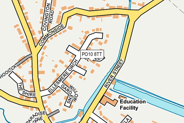 PO10 8TT map - OS OpenMap – Local (Ordnance Survey)