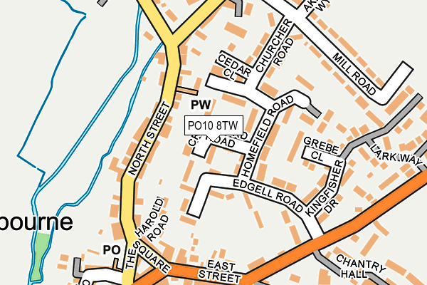 PO10 8TW map - OS OpenMap – Local (Ordnance Survey)