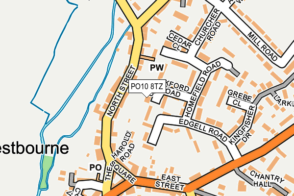 PO10 8TZ map - OS OpenMap – Local (Ordnance Survey)