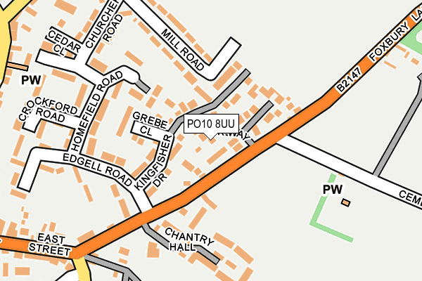 PO10 8UU map - OS OpenMap – Local (Ordnance Survey)