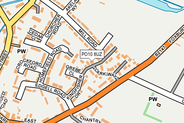 PO10 8UZ map - OS OpenMap – Local (Ordnance Survey)