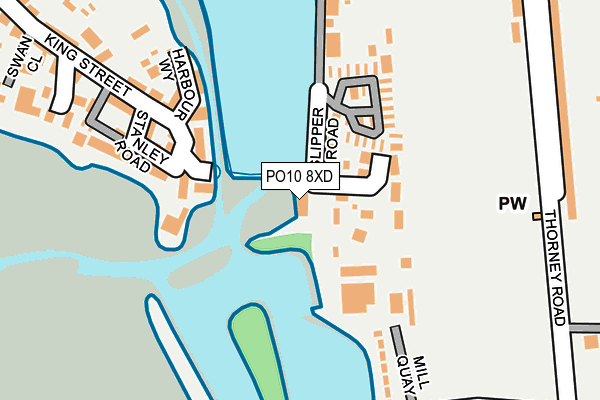 PO10 8XD map - OS OpenMap – Local (Ordnance Survey)