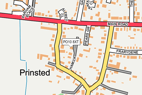 PO10 8XT map - OS OpenMap – Local (Ordnance Survey)