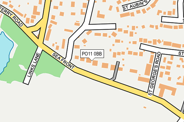 PO11 0BB map - OS OpenMap – Local (Ordnance Survey)