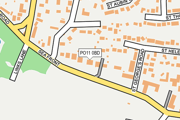 PO11 0BD map - OS OpenMap – Local (Ordnance Survey)