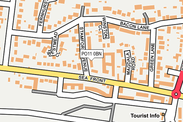 PO11 0BN map - OS OpenMap – Local (Ordnance Survey)